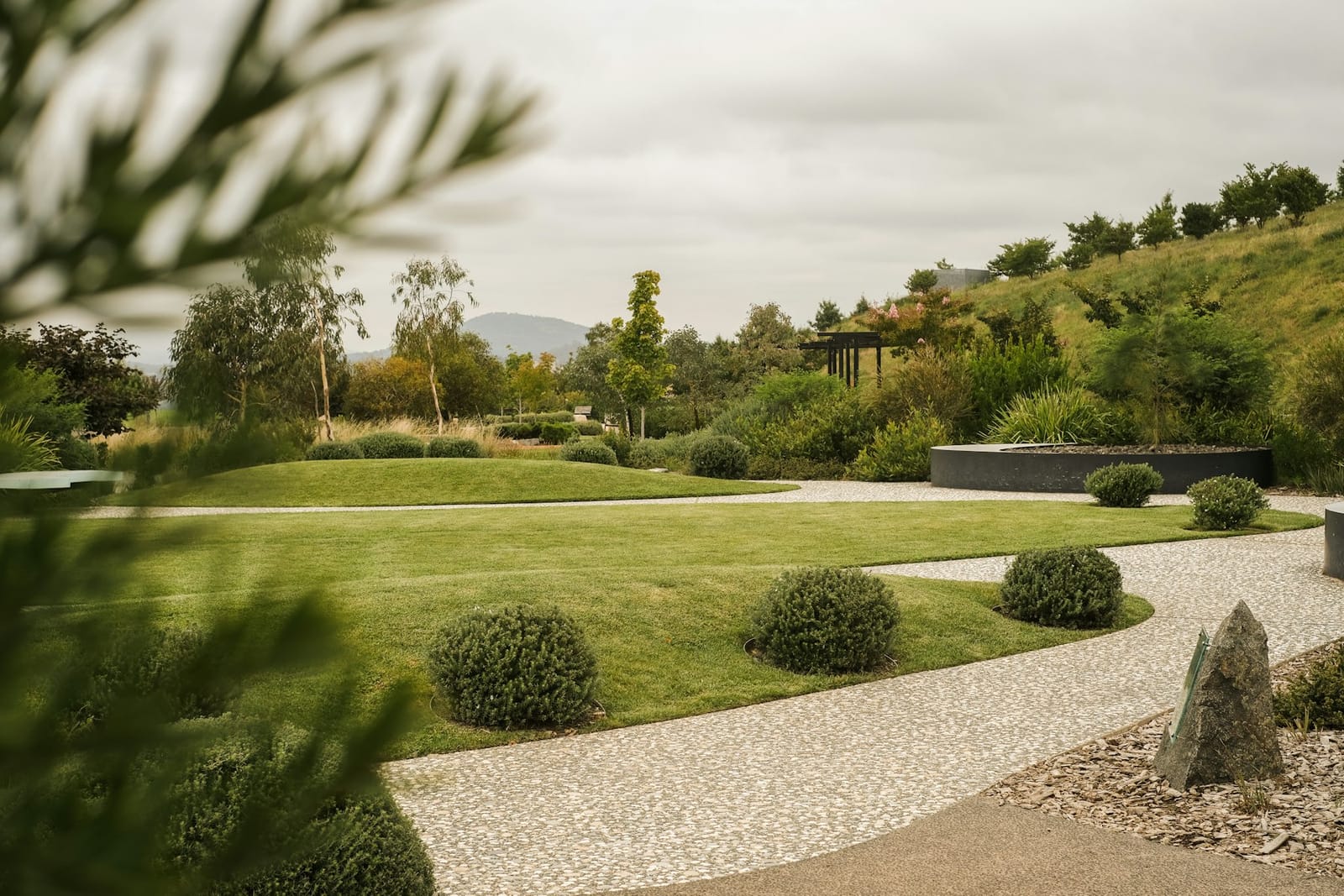 Freshly finished garden work